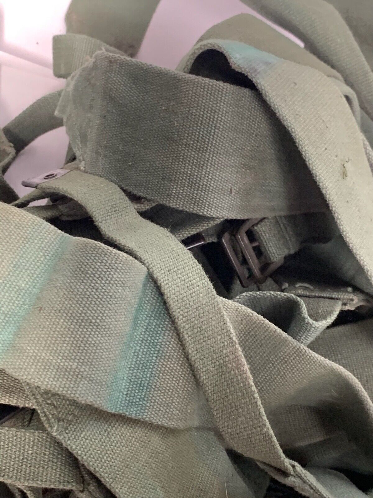 Original British Army WW2 44 Pattern Back Pack Equipment Strap - 1945 Dated - The Militaria Shop