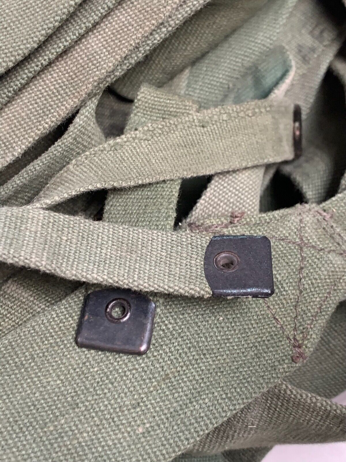Original British Army WW2 44 Pattern Back Pack Equipment Strap - 1945 Dated - The Militaria Shop