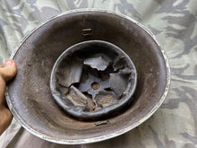 Charger l'image dans la galerie, Original WW2 Canadian / British Army Mk3 High Rivet Turtle Helmet &amp; Liner - The Militaria Shop
