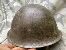 Load image into Gallery viewer, Original WW2 Canadian / British Army Mk3 High Rivet Turtle Helmet &amp; Liner - The Militaria Shop

