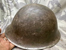 Load image into Gallery viewer, Original WW2 Canadian / British Army Mk3 High Rivet Turtle Helmet &amp; Liner - The Militaria Shop

