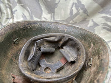 Load image into Gallery viewer, Original WW2 Canadian / British Army Mk3 High Rivet Turtle Helmet &amp; Liner - The Militaria Shop
