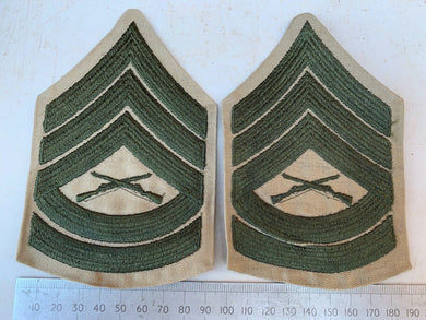 Pair of USMC United States Marine Corps Army Rank Chevrons - Gunnery Sergeant - The Militaria Shop